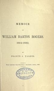 Tapa de Memoir of William Barton Rogers. 1804-1882 ..