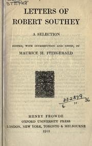 Tapa de Letters of Robert Southey