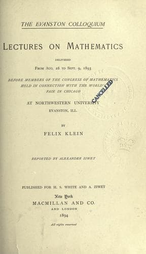 Tapa de The Evanston colloquium
