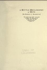 Tapa de A little philosophy of life