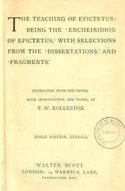 Tapa de The teaching of Epictetus