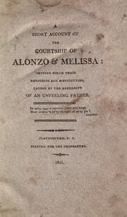 Tapa de A short account of the courtship of Alonzo & Melissa