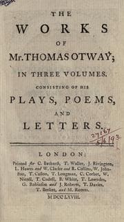 Tapa de Works, consisting of his plays, poems, and letters