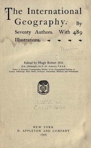 Tapa de The International geography