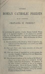 Tapa de Ought Roman Catholic priests to be appointed chaplains in prison?