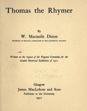 Tapa de Thomas the Rhymer