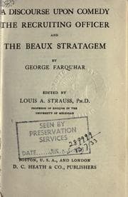 Tapa de A discourse upon comedy, The recruiting officer and The beaux stratagem