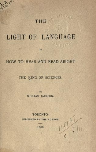 Tapa de The light of language