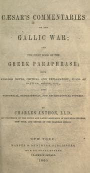 Tapa de Caesar's commentaries on the Gallic war ; and, The first book of the Greek paraphrase