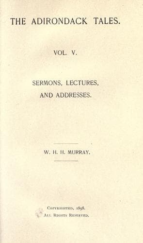 Tapa de Sermons, lectures, and addresses