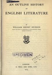 Tapa de An outline history of English literature