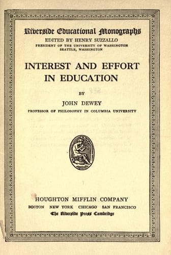 Tapa de Interest and effort in education