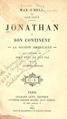 Tapa de Jonathan et son continent
