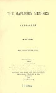 Tapa de The Mapleson memoirs, 1848-1888
