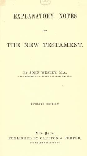 Tapa de Explanatory notes upon the New Testament
