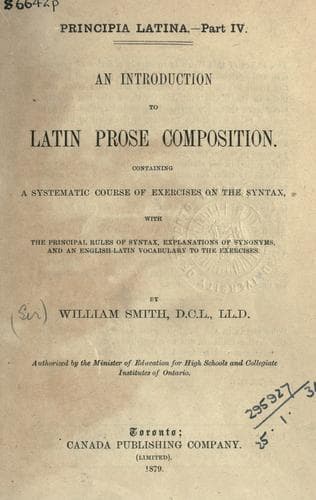 Tapa de Principia latina