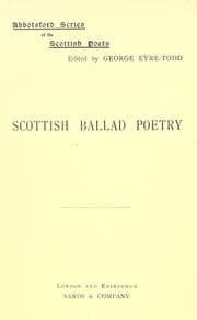 Tapa de Scottish ballad poetry