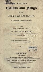 Tapa de Ancient ballads and songs of the north of Scotland, hitherto unpublished