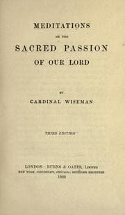 Tapa de Meditations on the sacred passion of our Lord