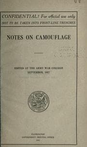Tapa de Notes on camouflage