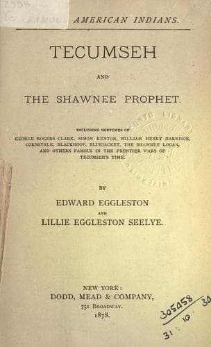 Tapa de Tecumseh and the Shawnee prophet