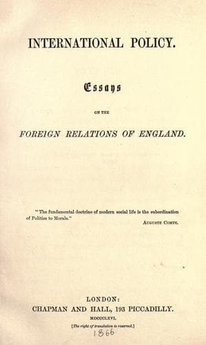 Tapa de International policy