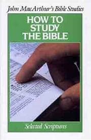 Tapa de How To Study the Bible (John Macarthur Bible Studies)