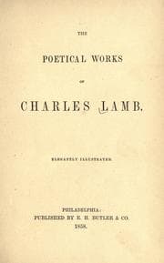 Tapa de The poetical works of Charles Lamb