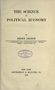 Tapa de The science of political economy