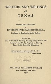 Tapa de Writers and writings of Texas