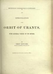 Tapa de An investigation of the orbit of Uranus