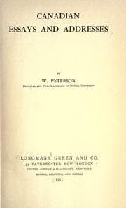 Tapa de Canadian essays and addresses