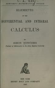 Tapa de Elements of differential and integral calculus