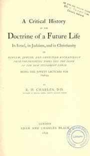 Tapa de A critical history of the doctrine of a future life in Israel, in Judaism , and in Christianity