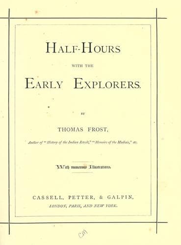 Tapa de Half-hours with the early explorers
