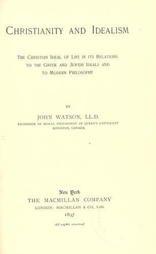 Tapa de Christianity and idealism