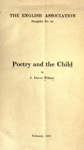 Tapa de Poetry and the child