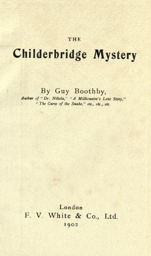 Tapa de The Childerbridge mystery