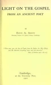 Tapa de Light on the gospel from an ancient poet