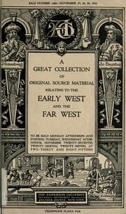 Tapa de A great collection of original source material relating to the early West and Far West
