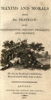 Tapa de Maxims and morals from Dr. Franklin