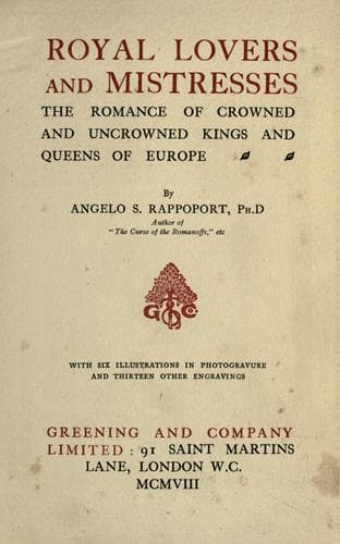 Tapa de Royal lovers and mistresses