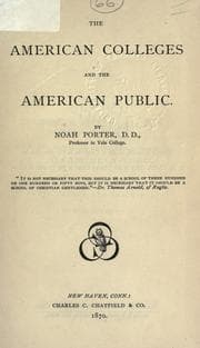 Tapa de The American colleges and the American public