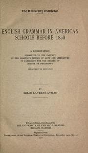 Tapa de English grammar in American schools before 1850 ..