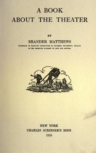 Tapa de A book about the theater