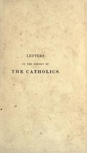 Tapa de Letters on the subject of the Catholics to my brother Abraham who lives in the country