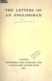 Tapa de The letters of an Englishman