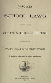 Tapa de Virginia school laws codified for the use of school officers by order of the State board of education