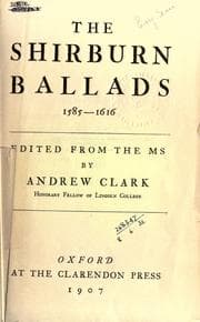 Tapa de The Shirburn ballads, 1585-1616
