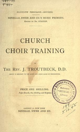 Tapa de Church choir training
